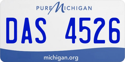MI license plate DAS4526