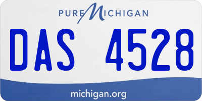 MI license plate DAS4528