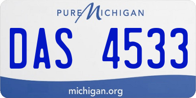 MI license plate DAS4533
