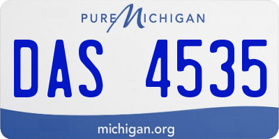 MI license plate DAS4535
