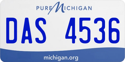 MI license plate DAS4536