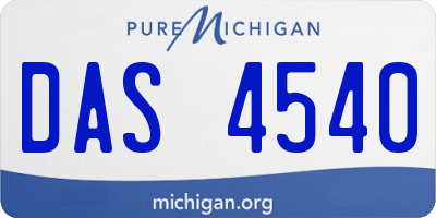 MI license plate DAS4540