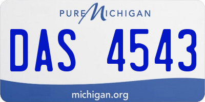 MI license plate DAS4543