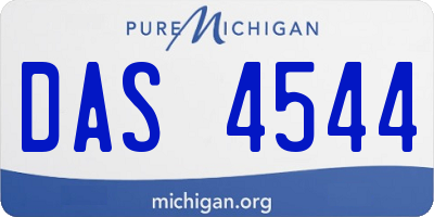 MI license plate DAS4544