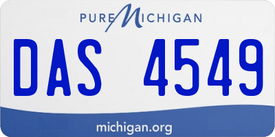 MI license plate DAS4549