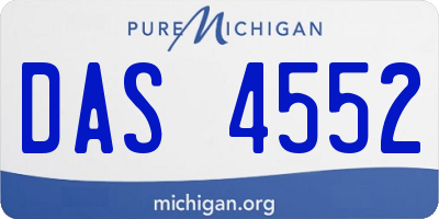 MI license plate DAS4552