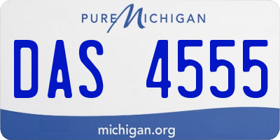 MI license plate DAS4555