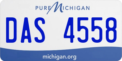 MI license plate DAS4558