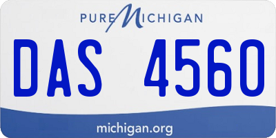 MI license plate DAS4560