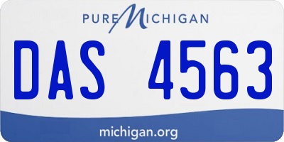 MI license plate DAS4563
