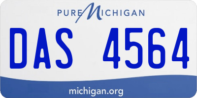 MI license plate DAS4564