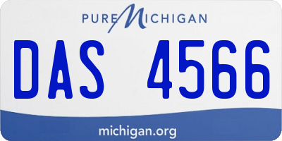 MI license plate DAS4566
