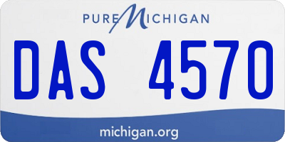 MI license plate DAS4570