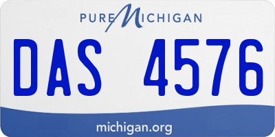 MI license plate DAS4576