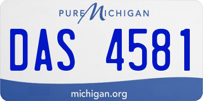 MI license plate DAS4581