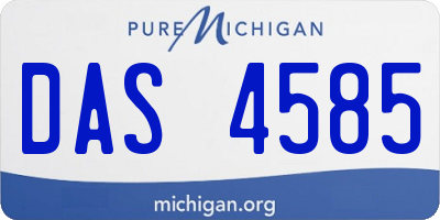 MI license plate DAS4585
