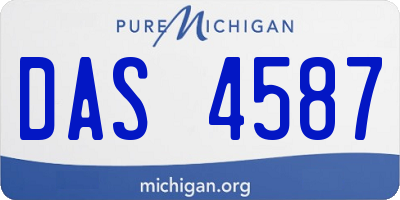 MI license plate DAS4587
