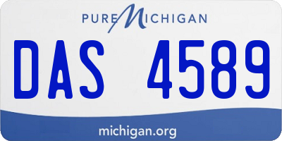 MI license plate DAS4589