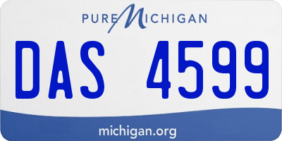 MI license plate DAS4599