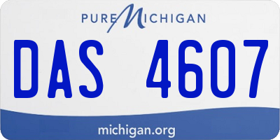 MI license plate DAS4607