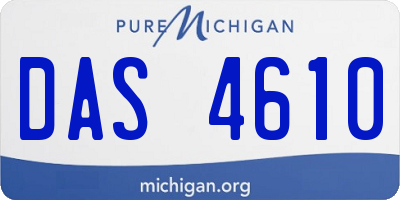 MI license plate DAS4610
