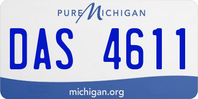 MI license plate DAS4611
