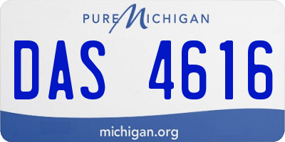 MI license plate DAS4616
