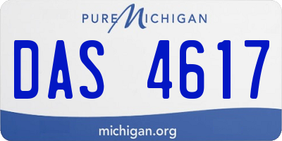 MI license plate DAS4617