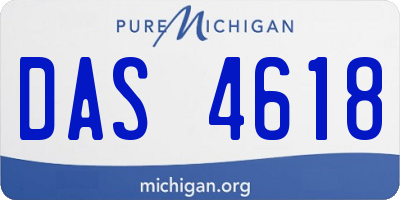MI license plate DAS4618