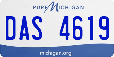 MI license plate DAS4619