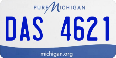 MI license plate DAS4621