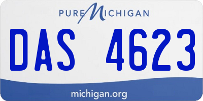 MI license plate DAS4623