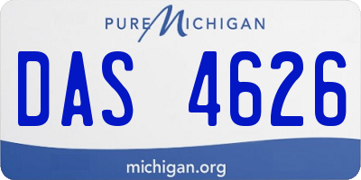MI license plate DAS4626