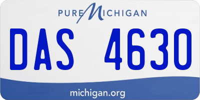 MI license plate DAS4630