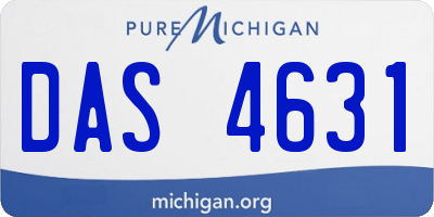 MI license plate DAS4631