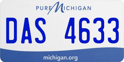 MI license plate DAS4633