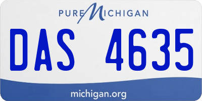 MI license plate DAS4635