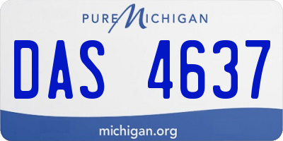 MI license plate DAS4637