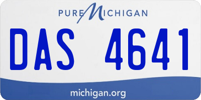 MI license plate DAS4641