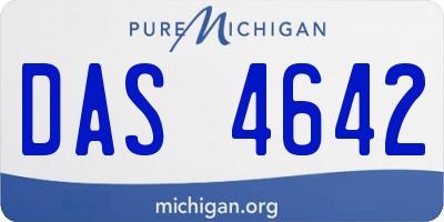 MI license plate DAS4642