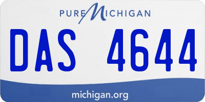 MI license plate DAS4644