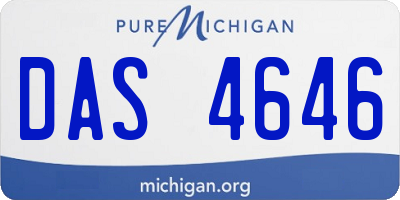 MI license plate DAS4646