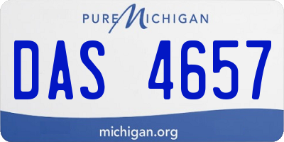 MI license plate DAS4657
