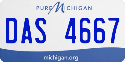 MI license plate DAS4667