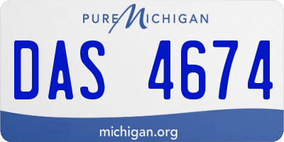 MI license plate DAS4674