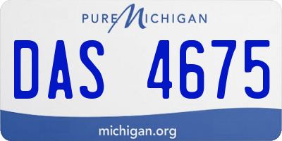 MI license plate DAS4675
