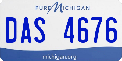 MI license plate DAS4676