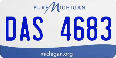 MI license plate DAS4683