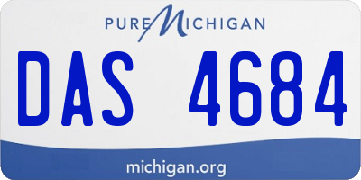 MI license plate DAS4684
