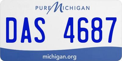 MI license plate DAS4687